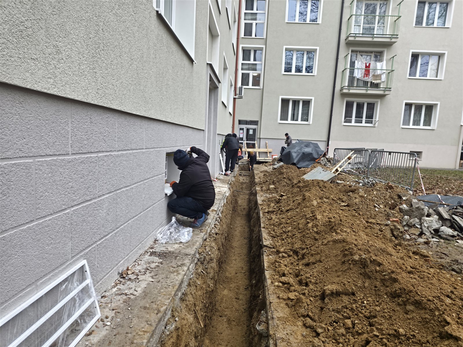 Priebeh stavebných prác – záber 1 zo 6.