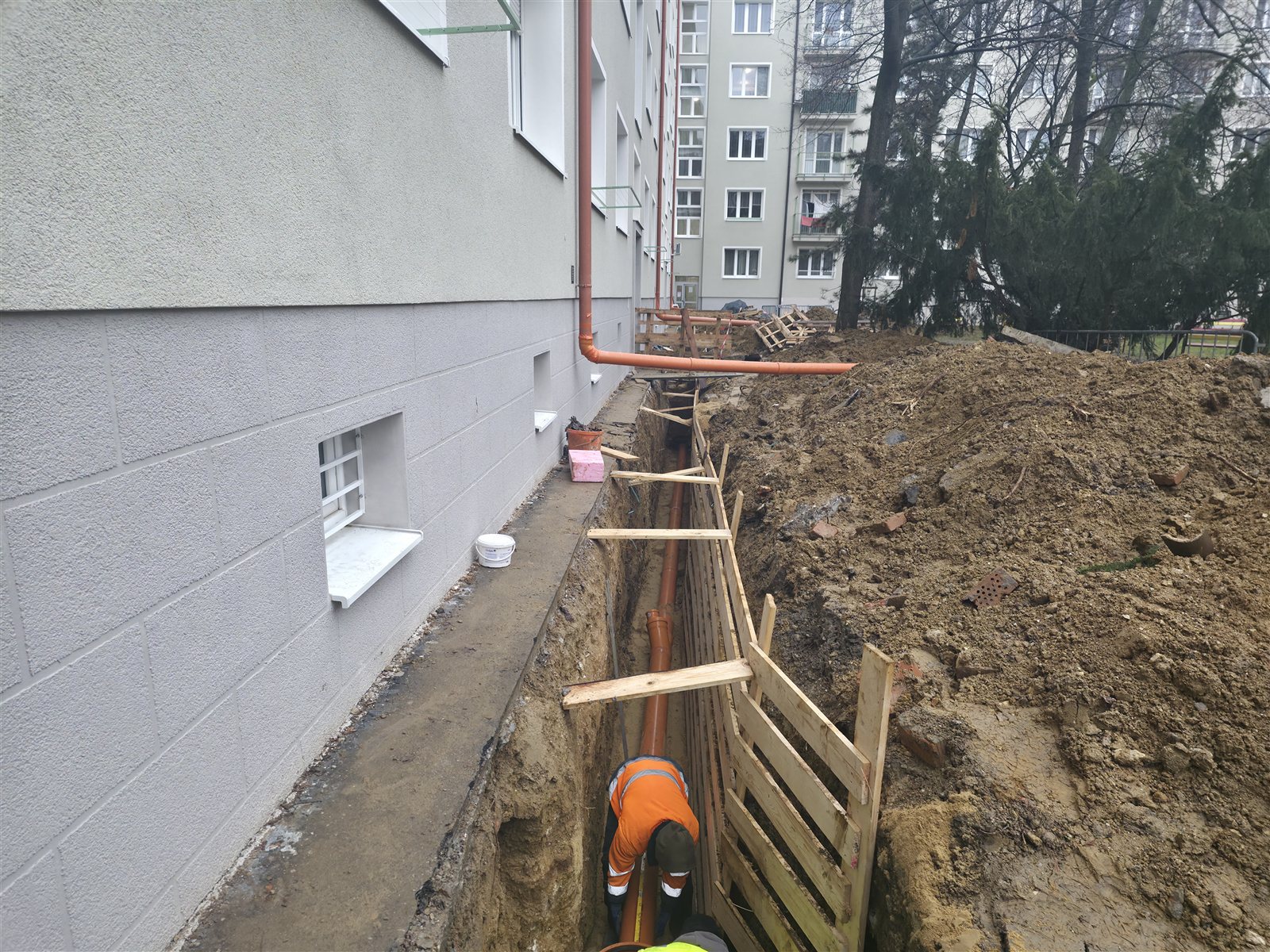 Priebeh stavebných prác – záber 2 zo 6.