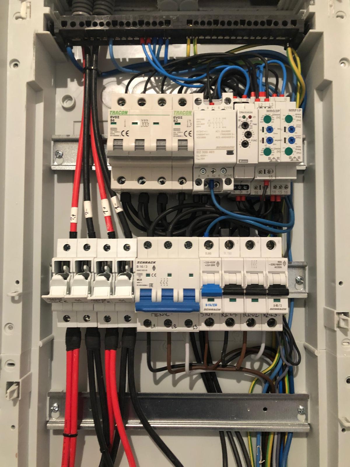 Ilustračná kontrola elektrického rozvádzača kvalifikovaným elektrikárom